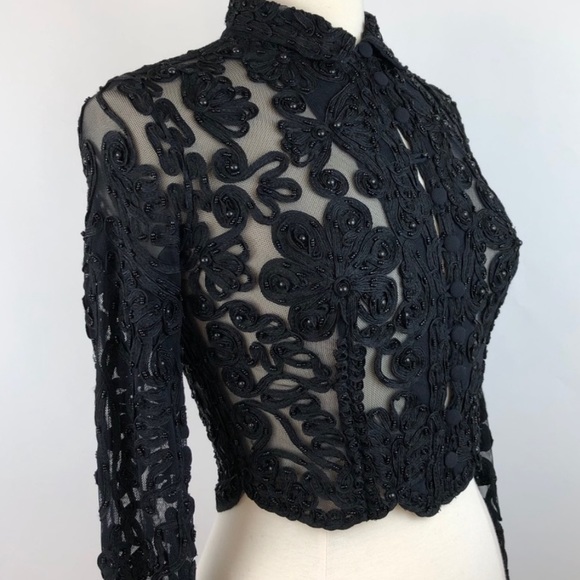 Cache Elegant and sexy beaded button up. - Picture 3 of 9